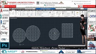 AutoCAD Part-5 Series Hatch Gradient Tutorial (Gemini Architectural)