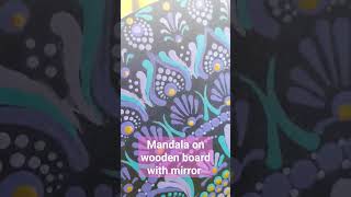 MANDALA ART ON WOODEN MDF BASE # MIRROR #PURPLE #dot #home #mandala #Happy New Year