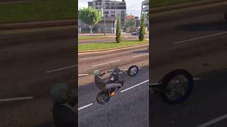 Wheeling On Bike 🚲 🏍 #gta #wheeling #stunt #bikestunt #shorts #viral #1million