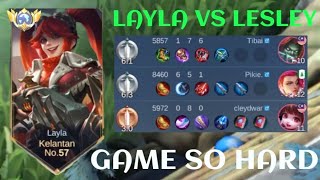 LAYLA VS LESLEY❗BUILD ONE SHOT ENEMY DELETE! GAME EPIC | build top 1 global Layla