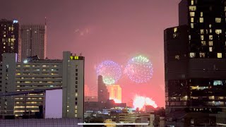 Firework new year 2024 at Bangkok, Thailand