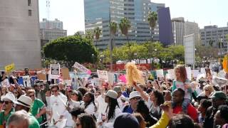 Women's March 2017 - Down Town Los Angeles - A Drum Squad Performs