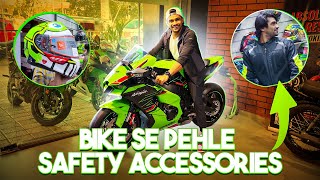 BIKE आने से पहले लेने गए safety Accessories आज | Vlog No . 78