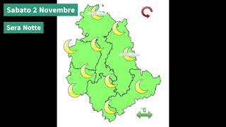 Il tempo previsto per la gionata di Sabato 2 Novembre 2024