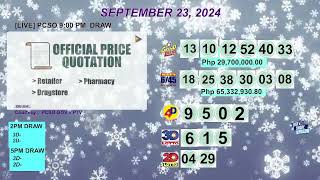 [LIVE] PCSO 9:00 PM DRAW - SEPTEMBER 23, 2024 LOTTO RESULTS