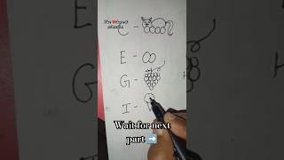 Alphabet letter with pictures👀 #english#art#drawing#youtubeshorts#shorts#shortsfeed