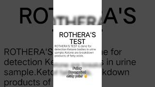 ROTHERA'S TEST For Ketone bodies