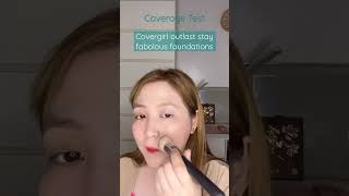 Covergirl outlast stay fabolous foundations | coverage test shade buff beige