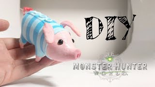 Monster Hunter World| How to make Poogie pig |Super Lightweight Air Dry Clay