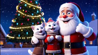 Cute cats went to meet Santa Claus ⛄🎁😻😺 #catlover #cat #cutecat #christmas #santaclaus