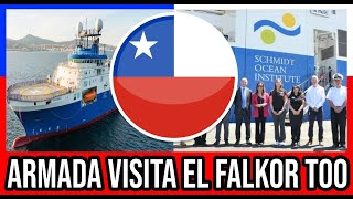 Armada de Chile visita Buque científico Falkor Too 🇨🇱 #Chile #Valparaiso #ViñaDelMar #BioBio #CL