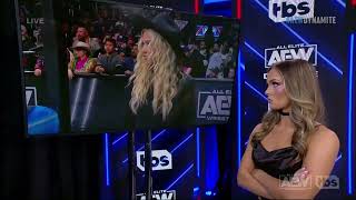 Anna Jay look at Juila Hart on AEW Dynamite