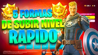 TOP 5 FORMAS PARA SUBIR DE NIVEL RAPIDO EN FORTNITE TEMPORADA 4 (BUG XP, BATTLE ROYALE, RECARGA)