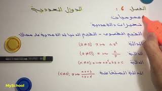 🔱الفصل 6:الدوال العددية❤️ 🔥أساسيات الرياضيات 2BAC🔥