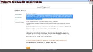 ebAudit Registration to online Invoicing,Business  state and Payroll system