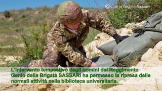 BRIGATA SASSARI: ARTIFICIERI 5° GUASTATORI IN BIBLIOTECA UNIVERSITARIA