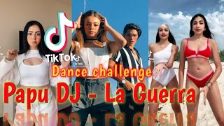 Papu DJ - La Guerra tiktok compilation dance challenge trend || La Guerra Rico Rico tiktok challenge