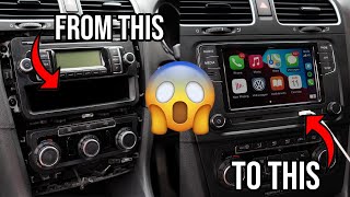 The MK6 Golf gets an interior TRANSFORMATION! (CarPlay/YouTube)