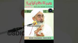 Yateem Ka Maqaam Kya Hai❓ Maulana Shakir Noorie #viral shorts #yt short #trending video