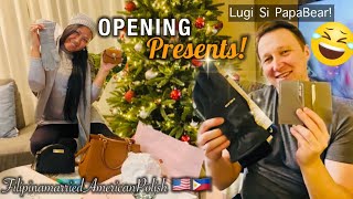 UNBOXING OUR GIFTS 🎁| OUR 1ST CHRISTMAS TOGETHER #filipinamarriedtoforeigner #lifeinusa