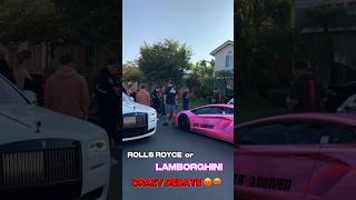 LAMBO OR ROLLS ROYCE!?? (DEBATE) RACE TO LAS VEGAS PT. 2 #rollsroyce #lamborghini #aventador #fyp