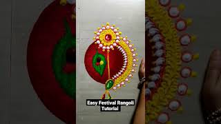 @picasartpage Subscribe for detailed Tutorial | Easy Nath Rangoli | Navratri Rangoli | Rangoli