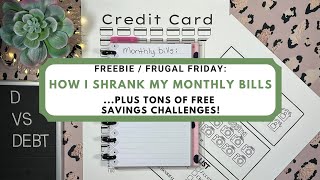 Frugal Friday: how I shrank my monthly bills, free savings challenges, & 1K subscriber giveaway