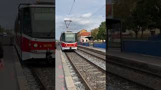 Vůz KT8D5.RN2P v zastávce Hloubětin. Tram KT8D5.RN2P at station Hloubětín.