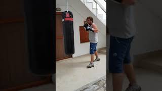 boxing heavy bag drill power hook