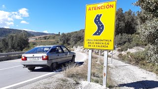 Antiguo puerto del Querol N-232 (N-232a) en Citroën BX #carreteras #roads #citroenbx