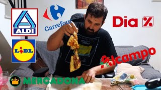 Probando las PIZZAS Carbonara de Cada Supermercado de mi Ciudad