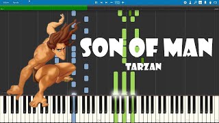 Son of Man - Tarzan Piano Tutorial (Synthesia)