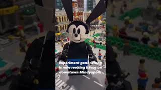 Experiment Leads to Chaos in the Streets! #oswaldtheluckyrabbit #lego