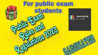 TN class 11th and 12th std|Instructions to Public Exam 2023| Public Exam rules and regulations