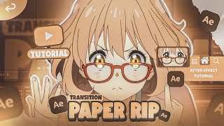 Paper Rip Transition - After Effects AMV Tutorial