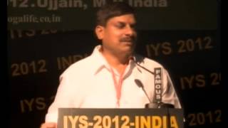 Dr Mohan Yadav - Chief Guest of IYS-2012 Closing Ceremony