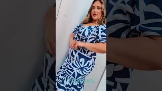 Vestido Plus Size Midi Crepe Laço