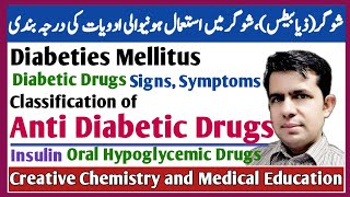 Diabeties Mellitus, Its Causes, Symptoms of Diabeties, Diabetic Drugs, Classification of Drugs