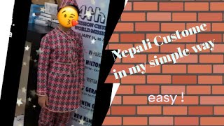 Nepali Costume Simple way #dressmaking #suruwal