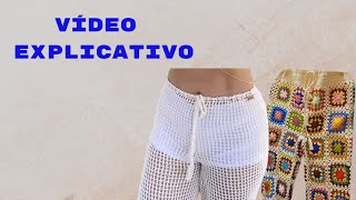 AULA EXPLICATIVA- Como fazer esses dois modelos de calças em crochê#crochê #videoaula