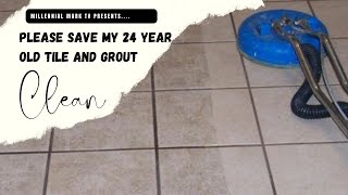 24 Year old, Never Cleaned Tile and Grout RESTORED || Crush the Competition through Quality Service