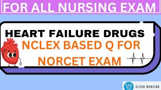 Heart  Failure Drug Nclex Based Question For Norcet -7 |