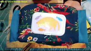 WET TISSUE COVER DIY | TUTORIAL TEMPAT TISSU BASAH BAYI DARI KAIN SISA