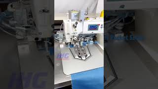 Jeans Pocket Setter #shorts #sewing #jeans #automatic #ihgsew #sewingmachine #denim