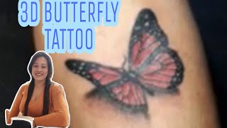 MY REACTION FIRST TATTOO butterfly 3D my birthday gift tattoo 2020