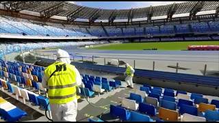 Igienizzazione stadio San Paolo