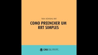 Tutorial: como preencher um RRT Simples