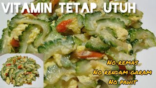 tips masak pare tanpa di remas, tanpa di rendam garam hasilnya pun tidak pahit, wajib coba