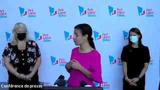 Conférence de presse de Dominique Anglade et Lise Thériault