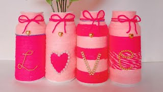 Valentine's day Special Gift Idea || Love Bottle Craft Idea || Waste Bottle Craft idea # shorts